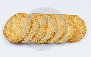 Round crackers close-up