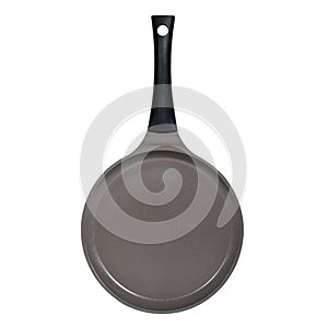 Round curved baking sheet for traditional pancakes or omelet. Front view