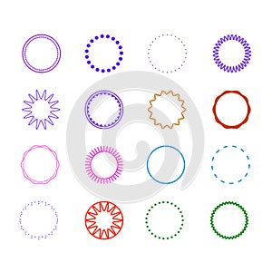 Round Decorative Border Frames for your design.Dotted circle concept