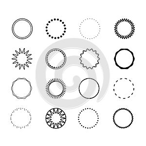 Round Decorative Border Frames for your design.Dotted circle concept