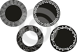 round design vector image.sandblast.abstraction for the mirror glass