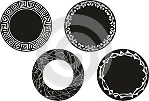 round design vector image.sandblast.abstraction for the mirror glass photo