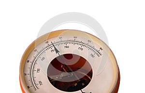 Round dial barometer instrument