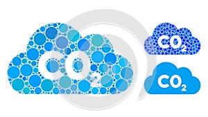 Round Dot CO2 Gas Cloud Icon Collage