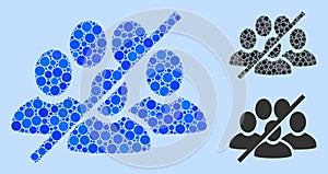 Round Dot No People Crowd Icon Collage