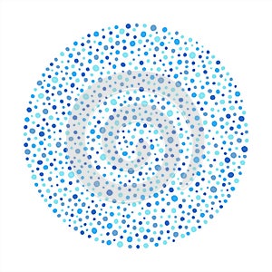 Round dotted background, dots circle shape, blobs pattern