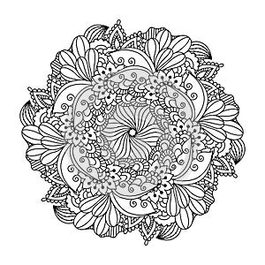 Round element for coloring book.