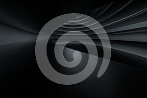 Round empty building with wide ground, 3d rendering