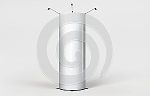 Round Expand Tower or Pop Up Display 3D Rendering photo