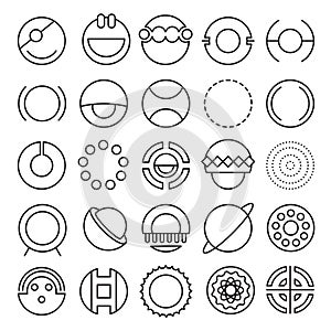 Round experimental icons