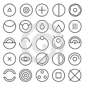 Round experimental icons