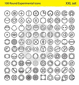 Round experimental icons