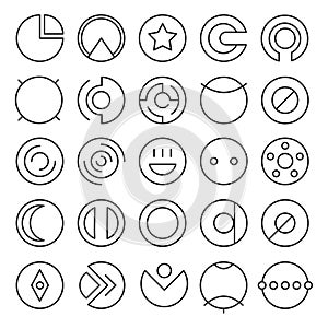 Round experimental icons