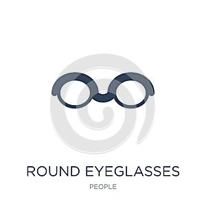 round eyeglasses icon in trendy design style. round eyeglasses icon isolated on white background. round eyeglasses vector icon