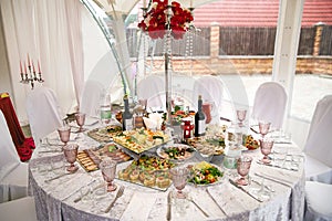 festive table setting photo