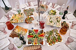 Festive table setting photo