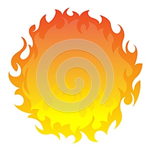 Round fireball. Design element