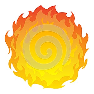 Round fireball. Design element