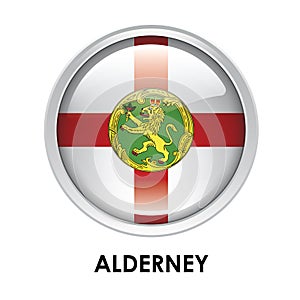 Round flag of Alderney