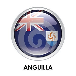 Round flag of Anguilla
