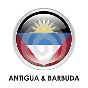 Round flag of Antigua and Barbuda