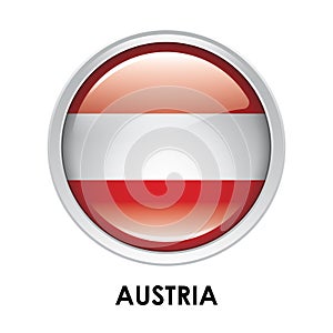 Round flag of Austria