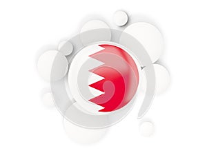 Round flag of bahrain with circles pattern
