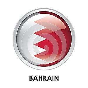 Round flag of Bahrain
