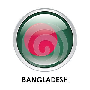Round flag of Bangladesh