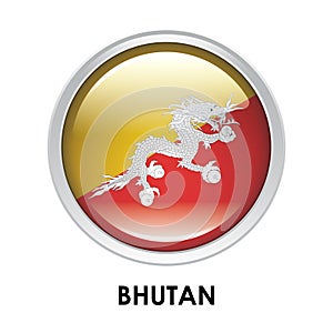 Round flag of Bhutan