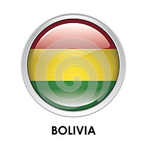 Round flag of Bolivia