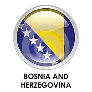 Round flag of Bosnia and Herzegovina