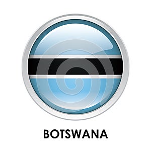 Round flag of Botswana