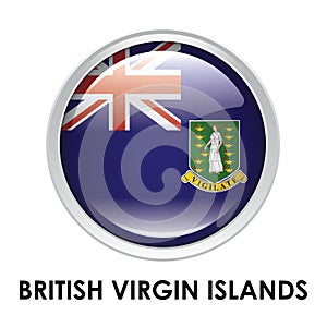 Round flag of British Virgin Islands