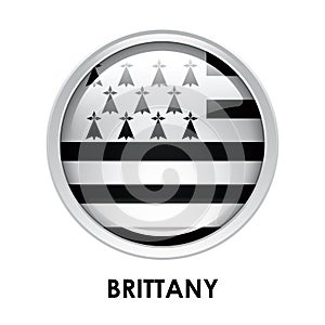 Round flag of Brittany