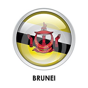 Round flag of Brunei