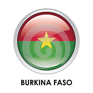 Round flag of Burkina Faso