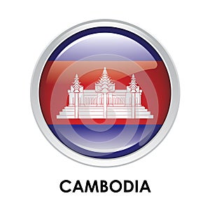 Round flag of Cambodia