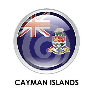 Round flag of Cayman Islands