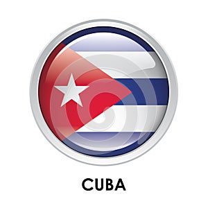 Round flag of Cuba