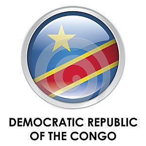 Round flag of Democratic Republic Of The Congo