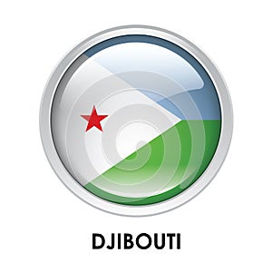 Round flag of Djibouti