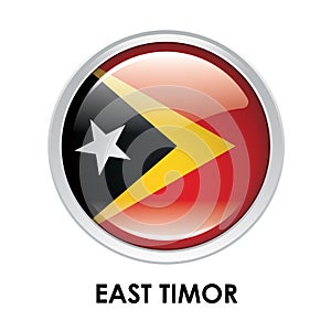 Round flag of East Timor