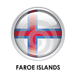 Round flag of Faroe Islands