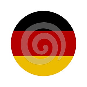 Round flag of Germany. German national symbol