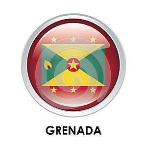 Round flag of Grenada