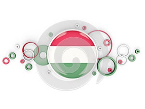 Round flag of hungary with circles pattern