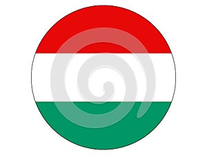 Round flag of Hungary