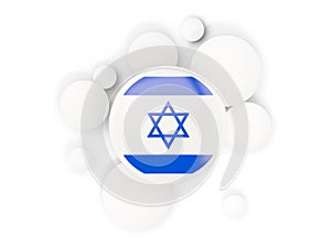Round flag of israel with circles pattern