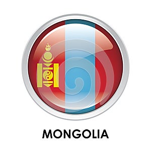 Round flag of Mongolia